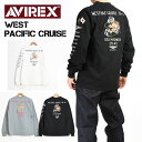 セール！ AVIREX アビレックス 刺繍 長袖Tシャツ WEST PACIFIC CRUISE スーベニア スカT ミリタリー メンズ 7833130025