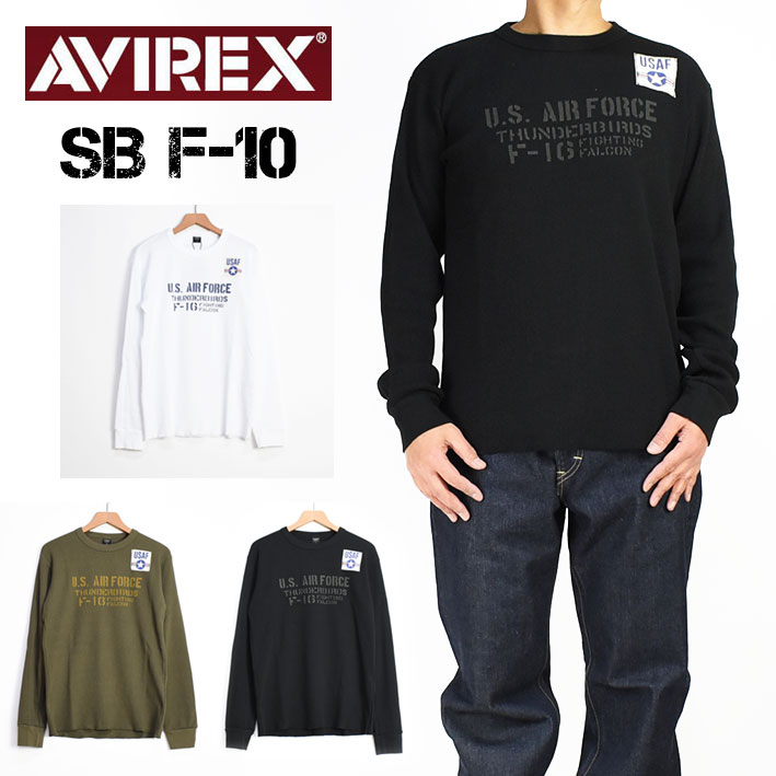 AVIREX ӥå ߥ˥åե T SB F-10 MINI WAFFLE T-SHIRTS ĹµT ߥ꥿꡼ ...