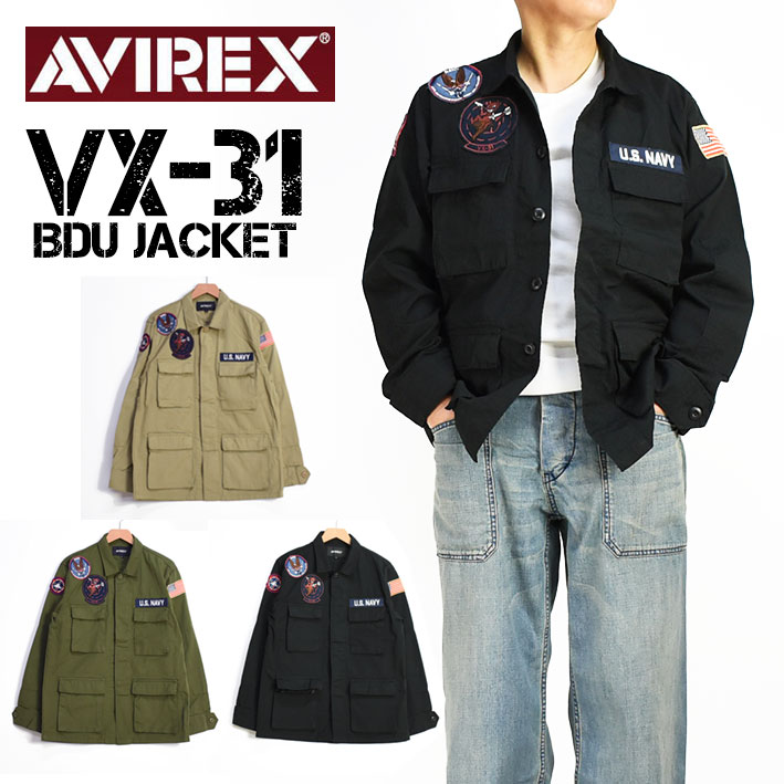 楽天JEANS-SANSHINAVIREX アビレックス COTTON RIP STOP BDU JACKET VX-31 TOP GUN コットン リップストップ BDU ジャケット メンズ ミリタリー シャツジャケット 7833155001