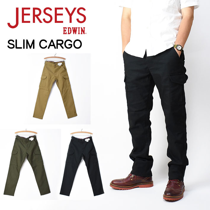 EDWIN ɥ 㡼   ѥ JERSEYS CHINO SLIM CARGO ȥåѥ ߥ꥿꡼  JMC732