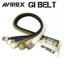 AVIREX アビレックス GIベルト 布ベルト ロゴ プリント ミリタリー 日本製 長さ調節可 AX3009