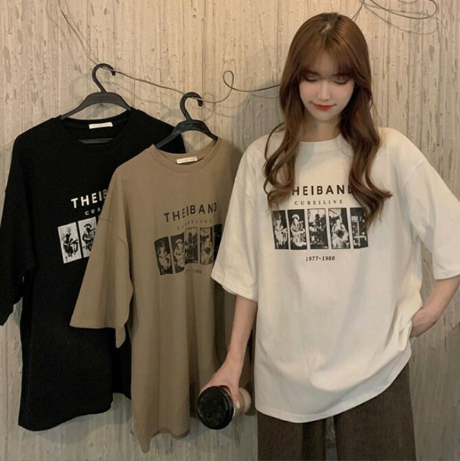 樂天商城 - 【30時間限定！20％OFF】 2026夏新作 原宿風 半袖Tシャツ レディース オーバーサイズ ストリート系 トレンド感あふれるデザイン ラウンドネック カジュアル＆おしゃれな一着