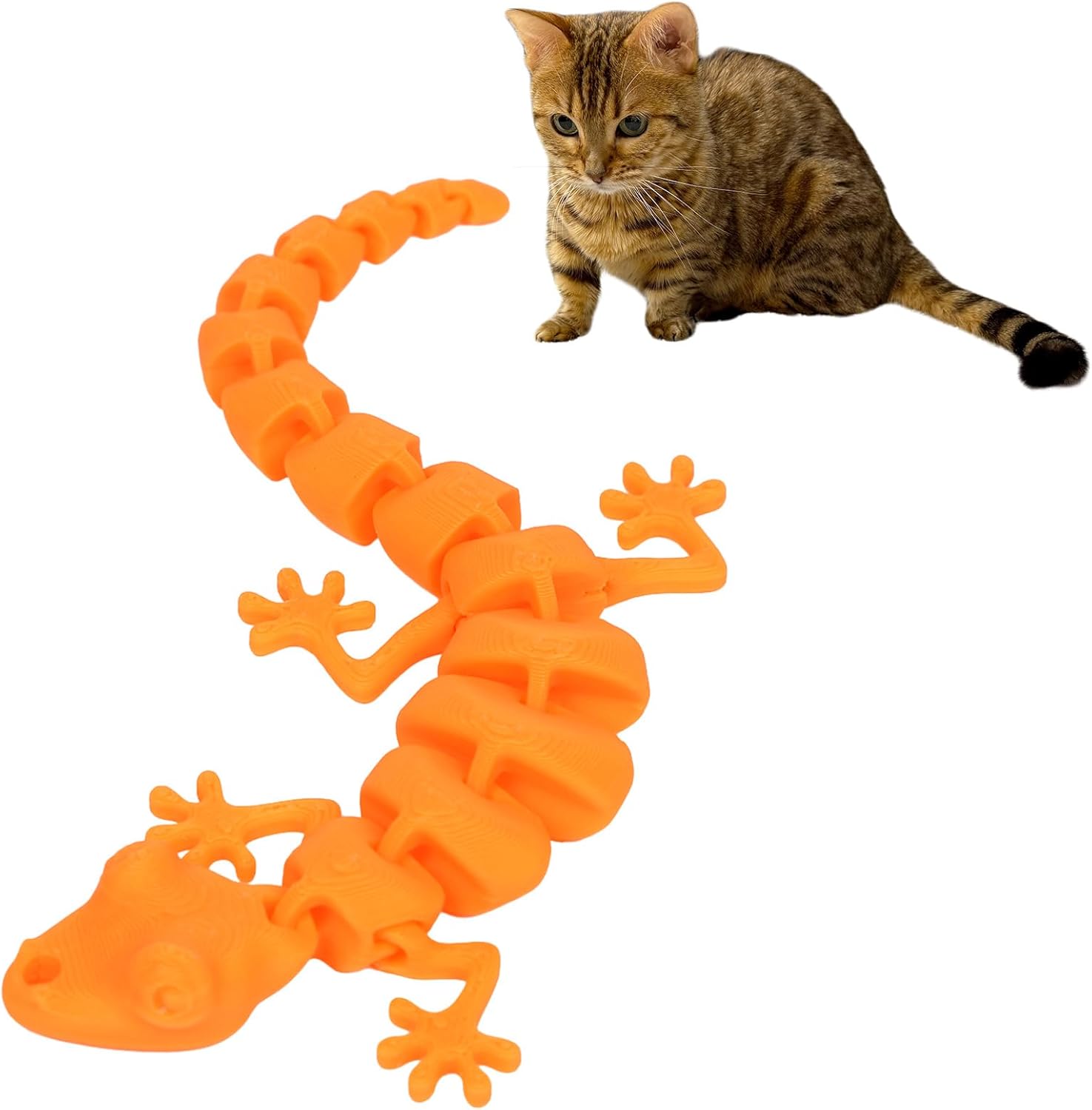 即納 猫じゃらし 猫用 おもちゃ 骨格 恐竜 チェーン タコ ヤモリ トカゲ 関節 可動 子供 ストレス解消 ..