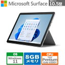 タブレットパソコン 新品 マイクロソフト Surface Go 3 8VA-00015 10.5型 Pentium Gold 6500Y ストレージ128GB メモリ8GB Office 顔認証 Windows 11 Home (Sモード) バッテリー性能駆動時間11時間 プラチナの商品画像