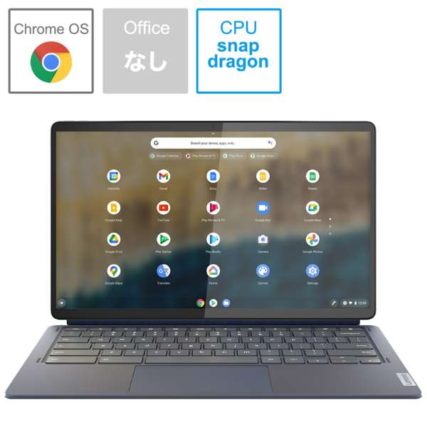 태블릿 PC Wi-Fi 모델 Lenovo IdeaPad Duet 560 Chromebook 82QS001UJP 13.3 인치 Chrome OS 스토리지 용량 128GB 메모리 용량 4GB Snapdragon 7c Gen 2 터치 펜 부속 WEB 카메라 양판점 전시품