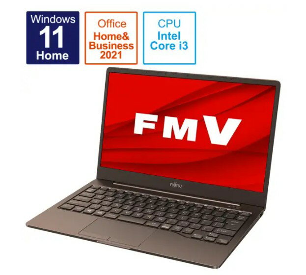 ノートパソコン 富士通 FMV LIFEBOOK CH55/F3 FMVC55F3M 13.3インチ Core i3 1115G4 メモリ8GB SSD256GB Office 2021搭載 Windows11 顔認証 Webカメラ 日本語キーボード 量販店展示品