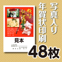 写真入り年賀状印刷　48枚　官製年賀ハガキ 送料無料