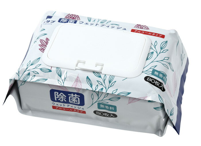 除菌ウェットティッシュ アルコールタイプ 80枚入×30個