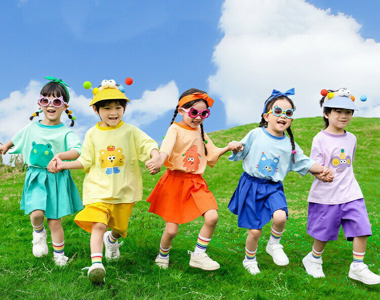 樂天商城 - カラフル上下セット キッズ ダンス衣装 男の子 女の子 動物柄Tシャツ 子ども用 ジャズダンス服 上下セット 短ズボン 学園祭 普段着 合唱 舞台ステージ 体育祭 チア服 パフォーマンス