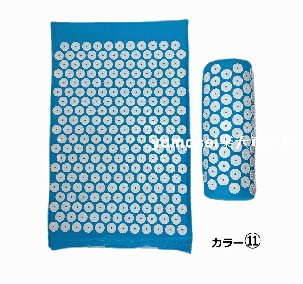 sansuiの11色 指圧マット 枕セット 鍼 指圧スパイクマット ヨガシャクティマットリラクゼーション 刺さり感 痛みリラックス ヨガマット 自宅 室内 室外 男女兼用 運動 筋肉 ジム トレーニング｜アングル2