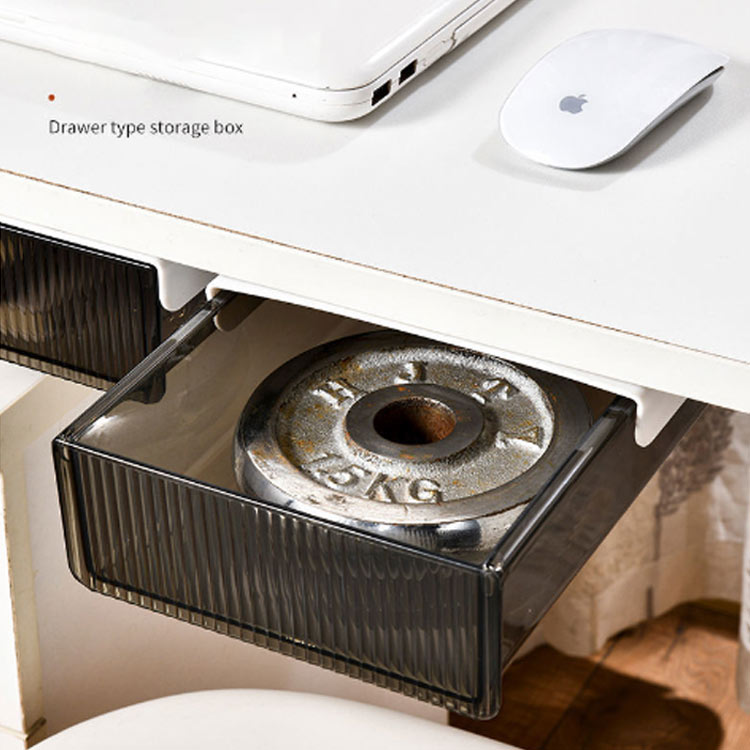 机下収納 引き出し 後付け引き出し 後付け デスク下引き出し 机下収納ケース デスク下 収納トレー 収納引き出し 取付け 隠し式 デスク整理 房具収納 大サイズ 大容量 小物整理 [2]