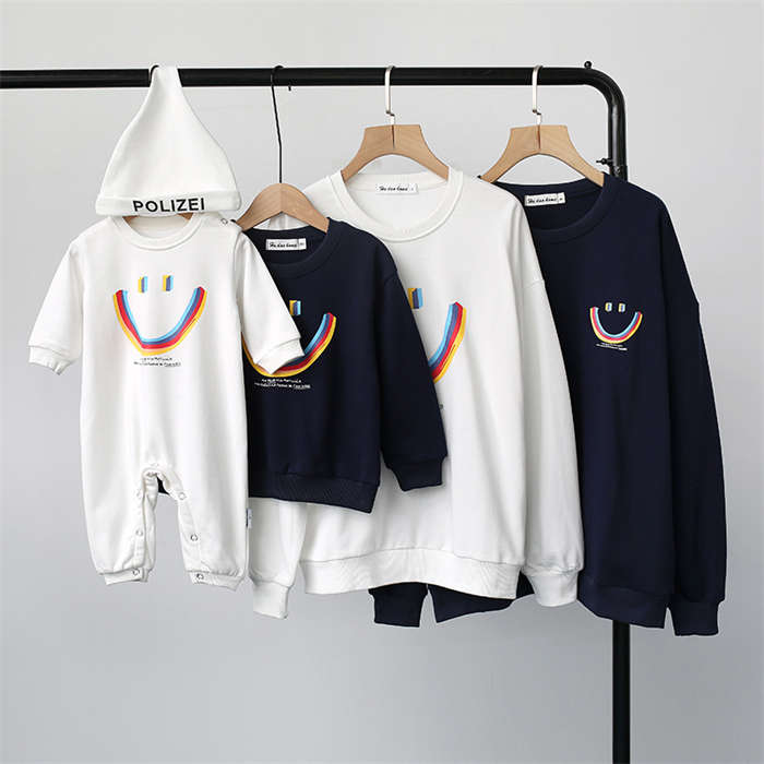 樂天商城 - 親子トレーナー ペアルック 親子ペアルック 赤ちゃん Tシャツ ロンパース 親子トップス 女の子 冬 親子 長袖 パパ ママ 親子お揃い服 フ 大きいサイズ ベビー