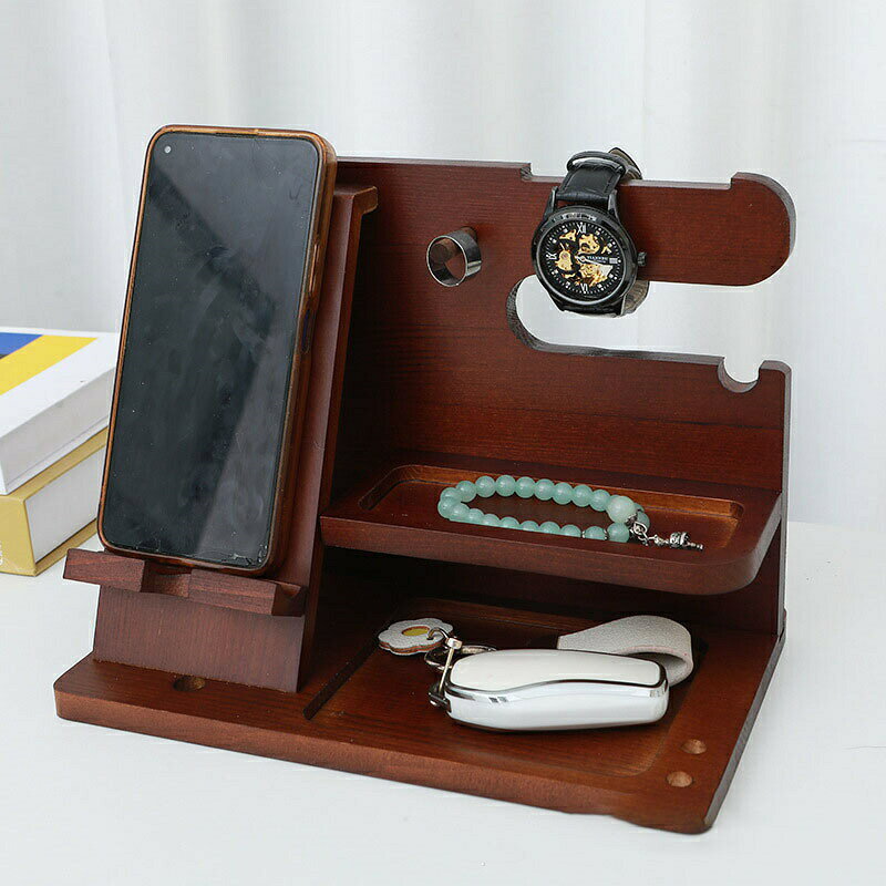 誕生日プレゼント 男性 父の日プレゼント スマホスタンド 木製 父親誕生日プレゼント スマホ置き ペン立て 誕生日贈り物 メンズ ギフト メガネスタンド スタンド おもしろ ガジェット sansui01-10003921 sansui サンプル画像3