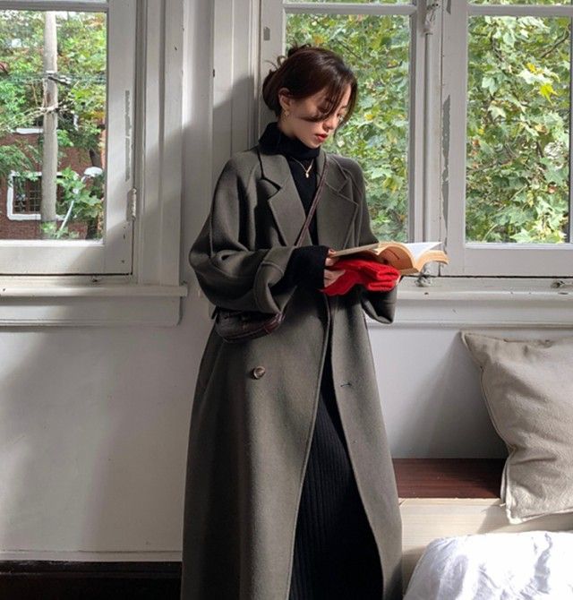 チェスターコート アウター レディース ロング丈 ロングコート ウエストマーク ウエストベルト ウール 黒 冬 秋 通勤 ゆったり シンプル きれいめ カジュアル 秋冬 20代 バレン 40代 30代