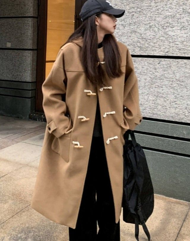 ダッフルコート レディース アウター フード付きコート ロングコート フード キルティング 裏地付き 秋冬 キャメル ネイビー シンプル カジュアル おしゃれ ゆったり 10代 40代 30代 20代