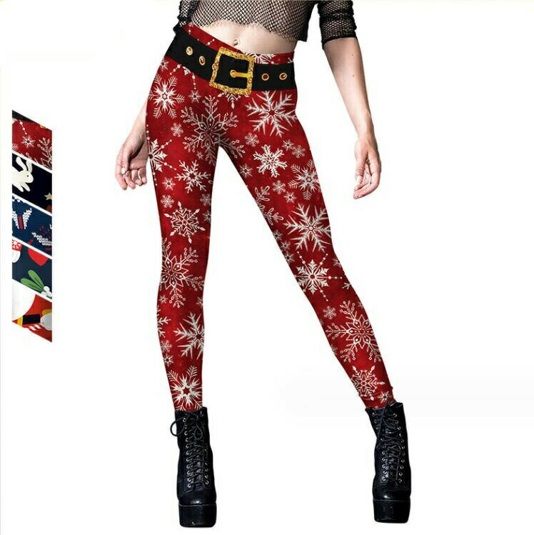 サンタクリスマスレギンスヨガ ウェア 豊富なデザインパンツ レディース ストレッチ ボトムス ランニング ボルダリング パンツ スポーツ 美脚 スパッツ運動不足解消
