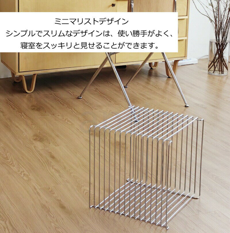 ステンレス メタル サイドテーブル スツール 35x35cm ベンチ ワイヤー コーヒーテ...