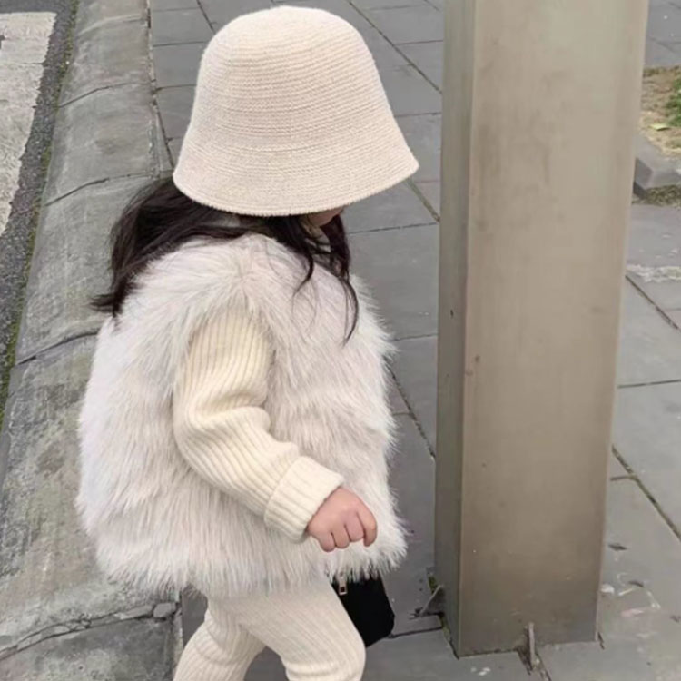 キッズ 可愛い 子供 ファーベスト 羽織り ファー 女の子 ベスト ベビー もこもこ ...