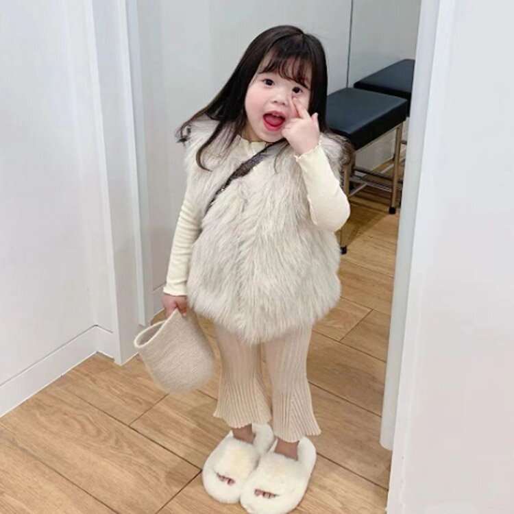 キッズ 可愛い 子供 ファーベスト 羽織り ファー 女の子 ベスト ベビー もこもこ ...