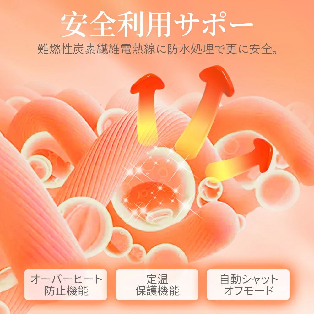 省 掛け敷き兼用 発熱 防寒 頭寒足熱 45*80cm もうふ 肩掛け 電気ブランケット ボ...