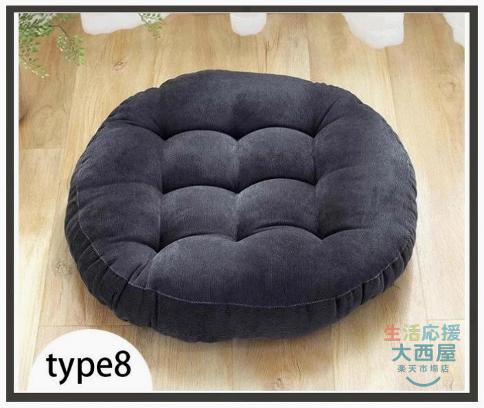 クッション コーデュロイ座布団 えんけいざぶとん 直径40cm 直径53cm フロアクッション 北欧 丸 インテリア ラウンドクッション 和室 [2]