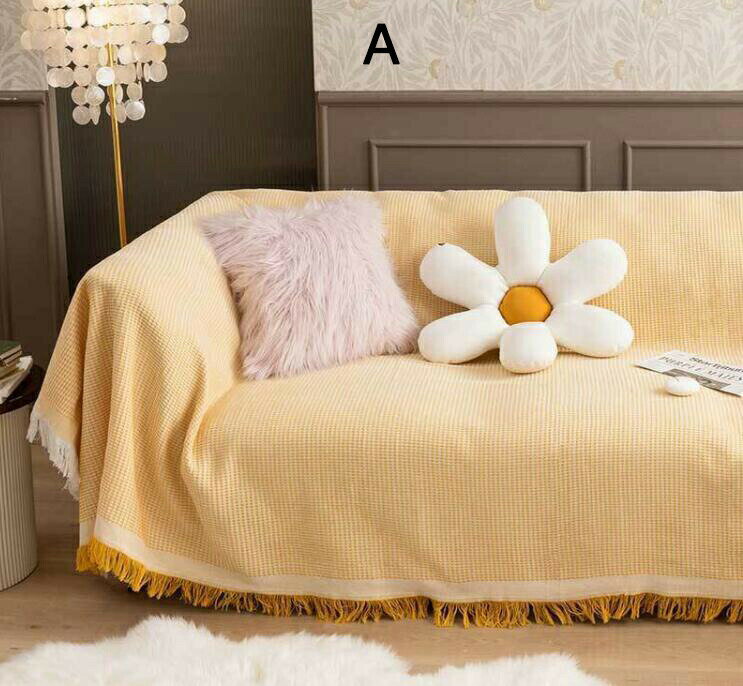 北欧風 ソファーカバー マルチカバー 10タイプ ins チェック柄 フリンジ付き 掛布団け 多用途 フリークロス 肘有り 肘なし 防塵 汚れ防止 犬猫対策 180*300cm 爪と掻き防止 傷防止 2