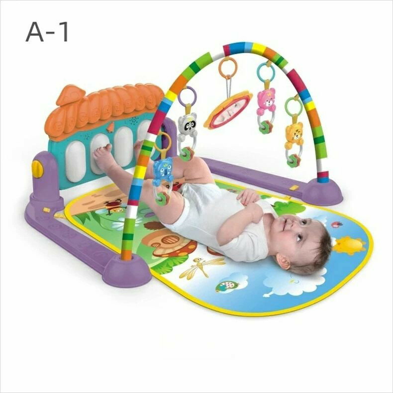 ベビージム ベビーおもちゃ　赤ちゃんおもちゃ　プレイマット ベビープレイジム あんよでキック　4WAYピアノジム　室内遊具知育玩具 出産準備　フィッシャープライス音楽＆ライトプレイマット 新生児 出産祝い プレゼント ギフト 2