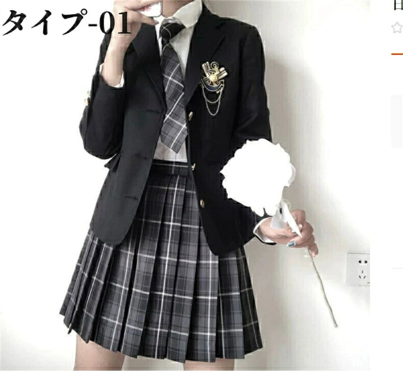 卒業式スーツ 6点セット 女の子 かっこいい 子供服 女子高生 制服 小学生 中学生 ...