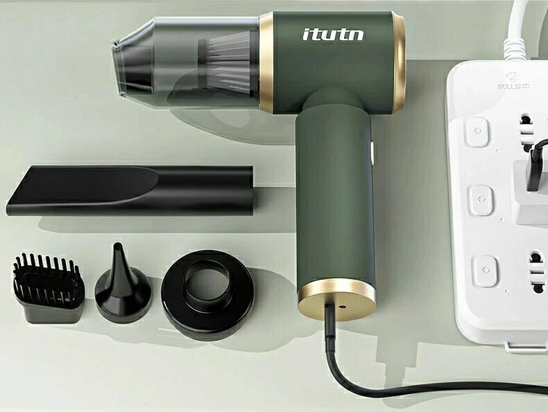 itutn 掃除機 吸引力 洗える 静か 軽いハンディクリーナー コードレス 車載掃除機 USB カークリーナー 車用掃除機 コンパクト 家 車 5000PA 吸引力60W ハイパワー パワフル 車載用品 超軽量 小型車 強力 充電式