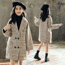 アウター コート キッズ 子供服 女の子 厚手 子供コート 折り襟 ジャケット ジュニア 防寒対策 トレンチコート ガールズ プリンセス 可愛い 長袖 お出かけ 卒業式 小学生 女児 通園 通学 冬 キッズコート