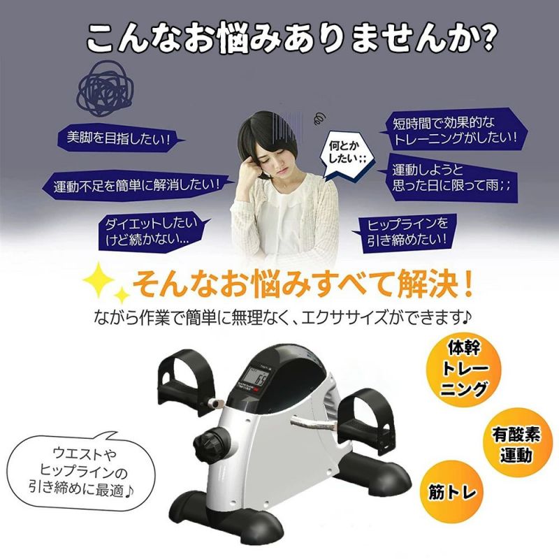 フィットネスバイク 静音 足踏み ステッパ ミニフィットネスバイク ステッパー 高齢者 運動 器具 座った まま ツイストステッパー サイクリングマシン コンパクト足の運動 エアロバイク 家庭用 リハビリ ダイエット 有酸素運動 トレーニング 足踏み マシン 運動 室内運動 2