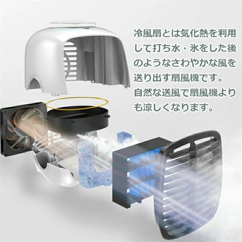 冷風扇 卓上 ミスト 卓上扇風機 冷風扇風機 冷風機 ミストファン スポットクーラー 加湿 超音波 コンパクト 小型 静音 強力 涼しい 上から吸水 usb給電 おしゃれ かわいい 可愛い 持ち運び 暑さ対策 熱中症対策 デスク オフィス 屋外寝室 一人暮らし