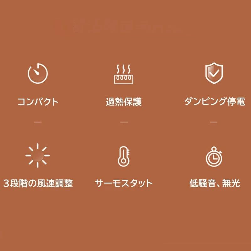 セラミックヒーター 角度調節 転倒オフ 過熱保護 卓上ヒーター 暖房器 過熱保護 フ...