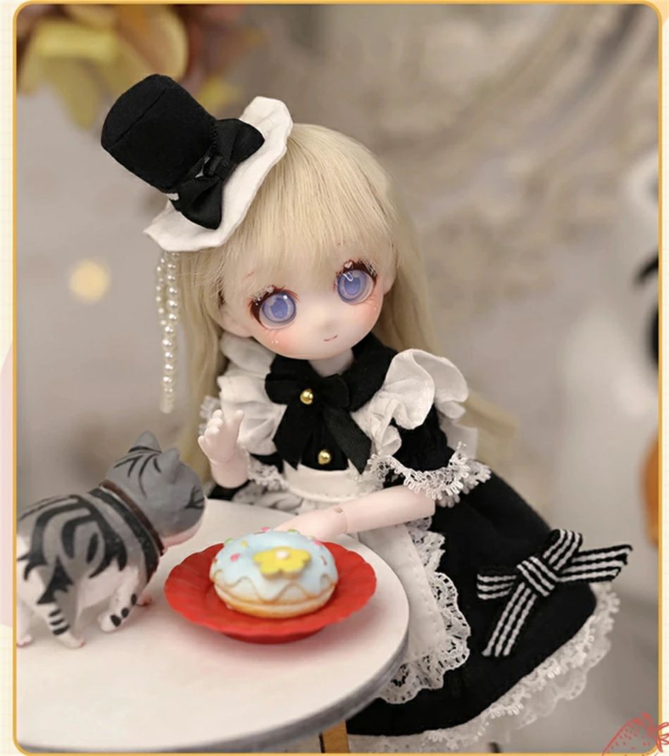 �ᥤ���ѥɡ��� ���λ� BJD Pastries 1/8 ���δ���ͷ� 100��ϥ�ɥᥤ�� ���� �����ư ������� ���ե� �ץ쥼��� ���쥯����� �ᥤ���� ���� �ɡ��� �������� �ɡ��� �ե륻�å� Ĺ��ȱ ���λ� ������14.5cm �ͷ�����+��ᥤ��+�����å�+��+��