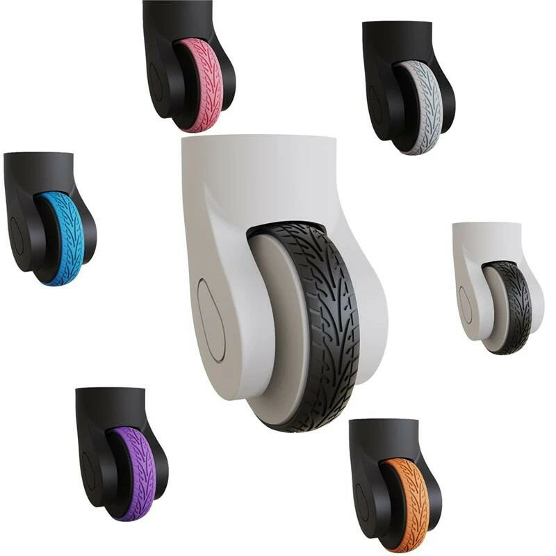 【楽天スーパーSALE】貼り付け型 スーツケース キャスター カバー 8本セット 荷物用 ホイール プロテクター 台車 車輪 ケース キャリーケース タイヤ カバー 車輪保護 シリコン ゴム製 静音 消音 滑り止め