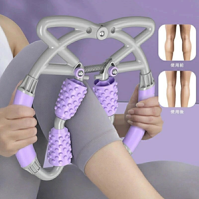 sansui22の脚マッサージ リングレッグクランプ フィットネス リングフォームシャフト 360°円形 ローラー ヨガ 筋肉リラクゼーション運動用 スポーツ｜アングル2