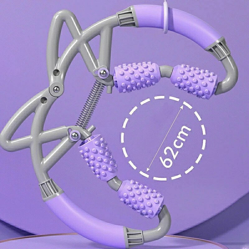 sansui22の脚マッサージ リングレッグクランプ フィットネス リングフォームシャフト 360°円形 ローラー ヨガ 筋肉リラクゼーション運動用 スポーツ｜アングル3