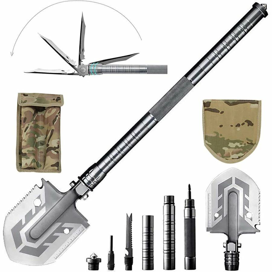 스코프 다기능 스코프 다기능 삽 접이식 삽 차재 국자 눈 덮개 분리 가능 캠프 아웃도어 17종 기능 첨부 |