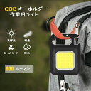 COB 作業灯 ミニ懐中電灯 USB充電式 キーホルダー式 カラビナライト 超ミニ 45g 小型 軽量 800ルーメン 高輝度 4種点灯モード IPX4防水 強力磁石付き 緊急照明用 釣り キャンプ 登山 ランニング 防災 地震 停電 作業用 LEDライト COBライト