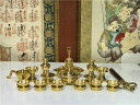 極上品 寺院用 密教 法具 金剛鈴/金剛盤 五鈷杵 三鈷杵 独鈷杵 火舎香炉 一面器 六器一組 仏器一対華瓶一対 洒水器 全20種 収納ボックス付き