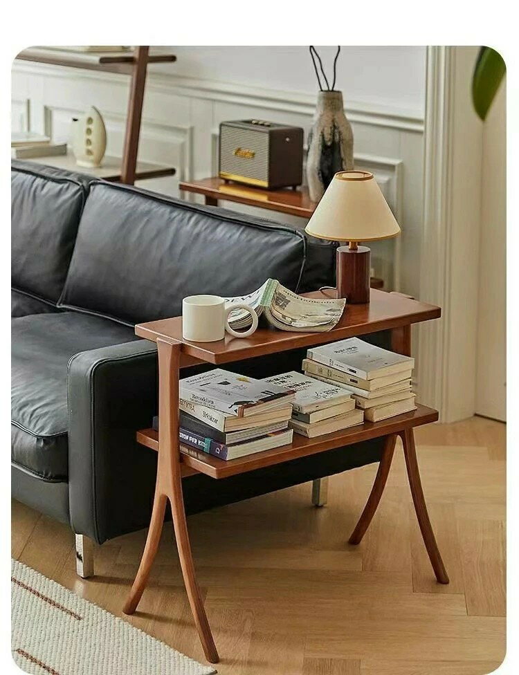 ティアーズ サイドテーブル シンプル モダン インテリア 家具 スクエア レザー 木製 [2]