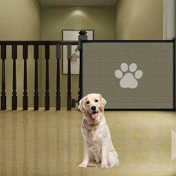 犬用ゲート ペットゲート ペット ゲート ペットフェンス とおせんぼ メッシュ 簡単 コンパクト 収納 シンプルデザイン 便利 持ち運び ワイド ペットゲージ