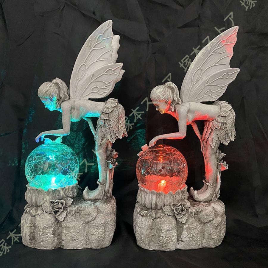 ソーラーライト 屋外 おしゃれ エルフ ガーデンライト エルフ 庭飾り ソーラー エルフ 置物 かわいい ..
