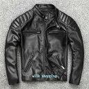 革ジャン レザー メンズ 本革 バイク ライダース 羊革 シングル ショート スリムタイプ 細身 ミリタリー レザーコート