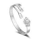 ブレスレット 腕輪 バングル 薔薇 ローズ 花 フラワー レディース アクセサリー おしゃれ 可愛い シンプル