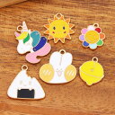 ユニコーン 太陽花 鈴 ウサギ おにぎり 兎 チャームパーツ バックチャーム 金具 アクセサリー