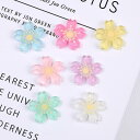 【2ケ】カン付き立体 桜 さくら サクラ チャームパーツ 光る バッグチャーム 携帯 ネイル素材 26mm 厚み約5mm 2.4g