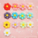 【4ケ】太陽花 菊花 チャーム フラワーチャームパーツ 花型 樹脂 ピアス パーツ アクセサリー 幅約22mm 厚約6mm
