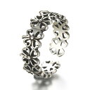 指輪 リング オープンリング アクセサリー レディース ファッションリング クローバー ハート 花 フラワー 調節可能 可愛い おしゃれ お出掛け ギ