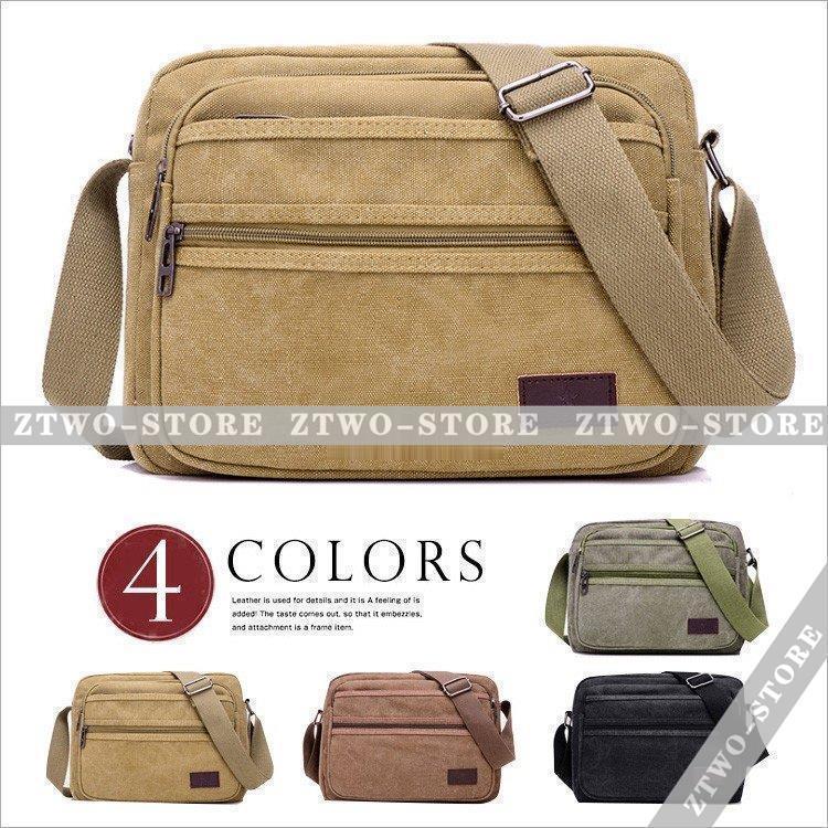 ショルダーバッグ メンズ 斜めがけ 2way 帆布 帆布バッグ キャンパス カジュアル アウトドア メンズバッグ ズック カバン キャンバスバッグ 通勤